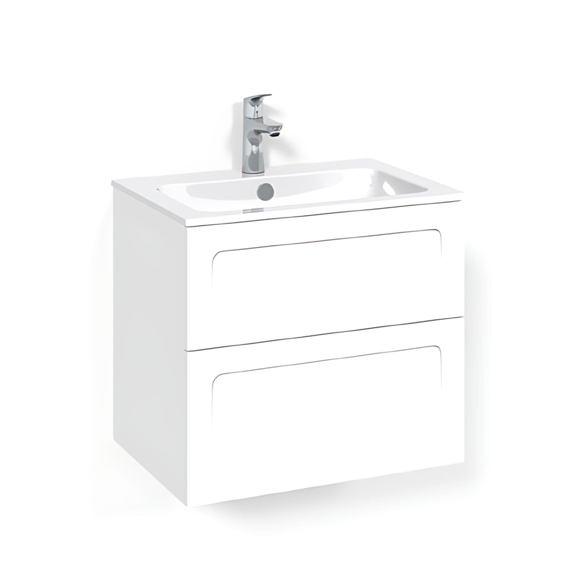 Macro Design CROWN Frame Servantskap 2 skuff - med LIGHT servant Hvit / 60cm / Light 14 Macro Design Servantskap BUN-FSK60VSL14