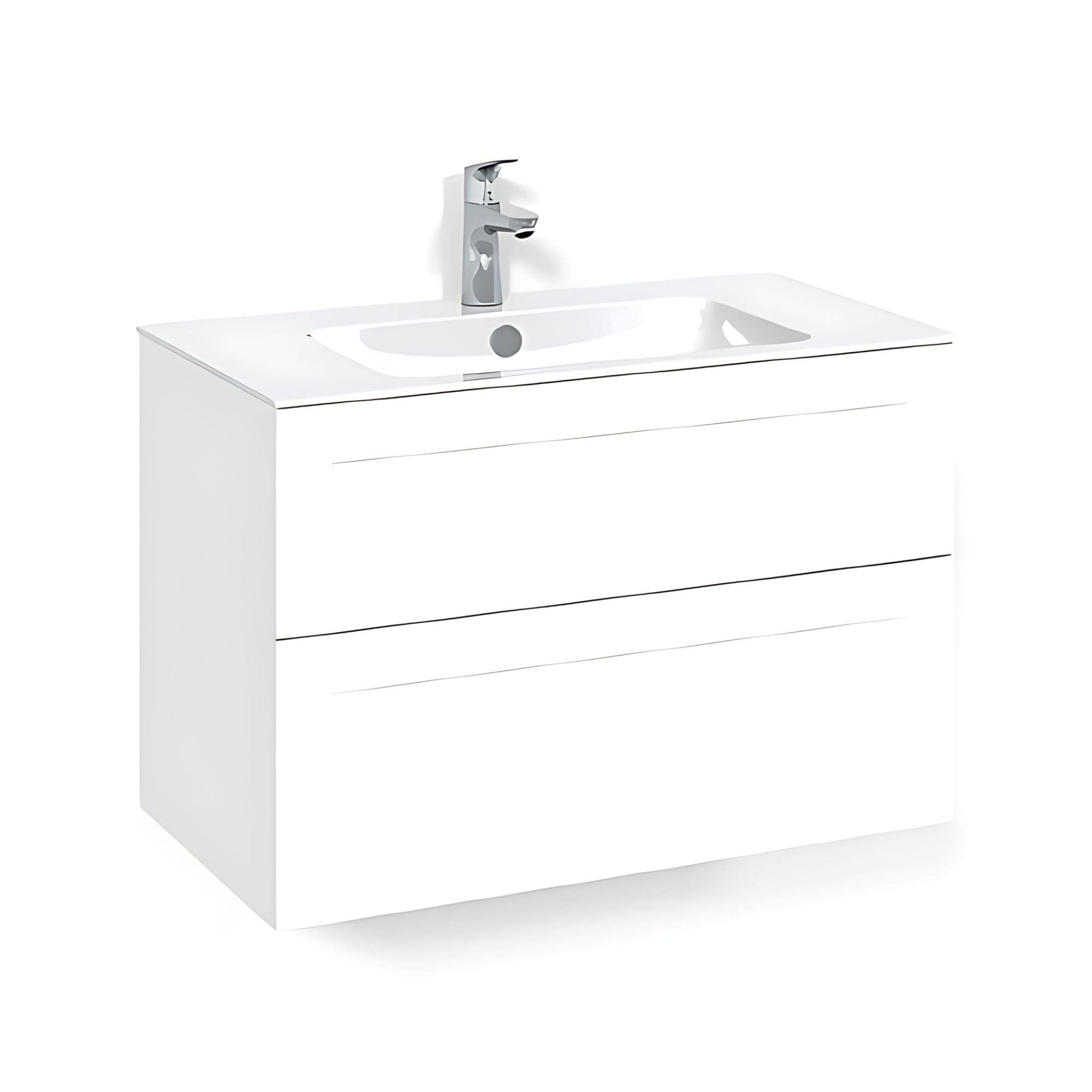 Macro Design CROWN Frame Servantskap 2 skuff - med LIGHT servant Hvit / 80cm / Light 8 Macro Design Møbelpakke bad BUN-FSK80VFL8