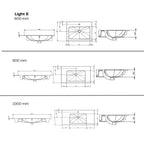 Macro Design CROWN Frame Servantskap 2 skuff - med LIGHT servant