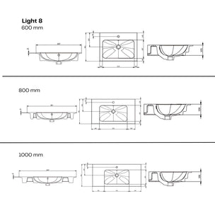 Macro Design CROWN Line/Push-open Servantskap 2 skuff - med LIGHT servant