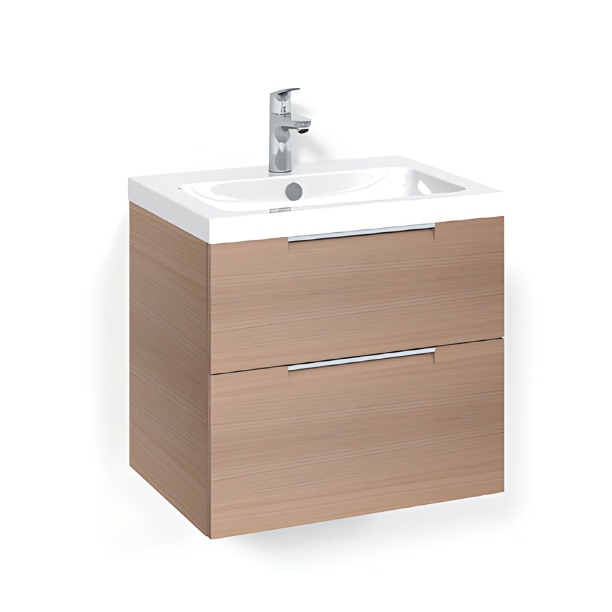 Macro Design CROWN Grip Servantskap 2 skuff - med LIGHT servant Eik / 60cm / Light 45 Macro Design Servantskap BUN-FSK60ESL45