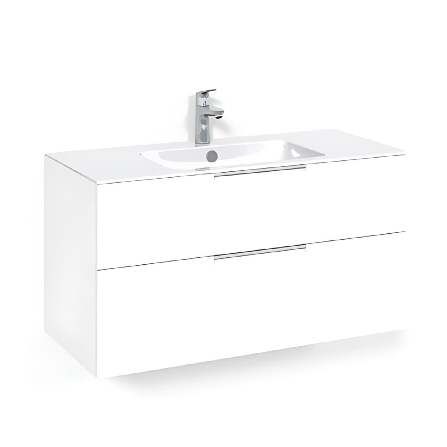 Macro Design CROWN Grip Servantskap 2 skuff - med LIGHT servant Hvit / 100cm / Light 8 Macro Design Møbelpakke bad BUN-FSK100VJL8