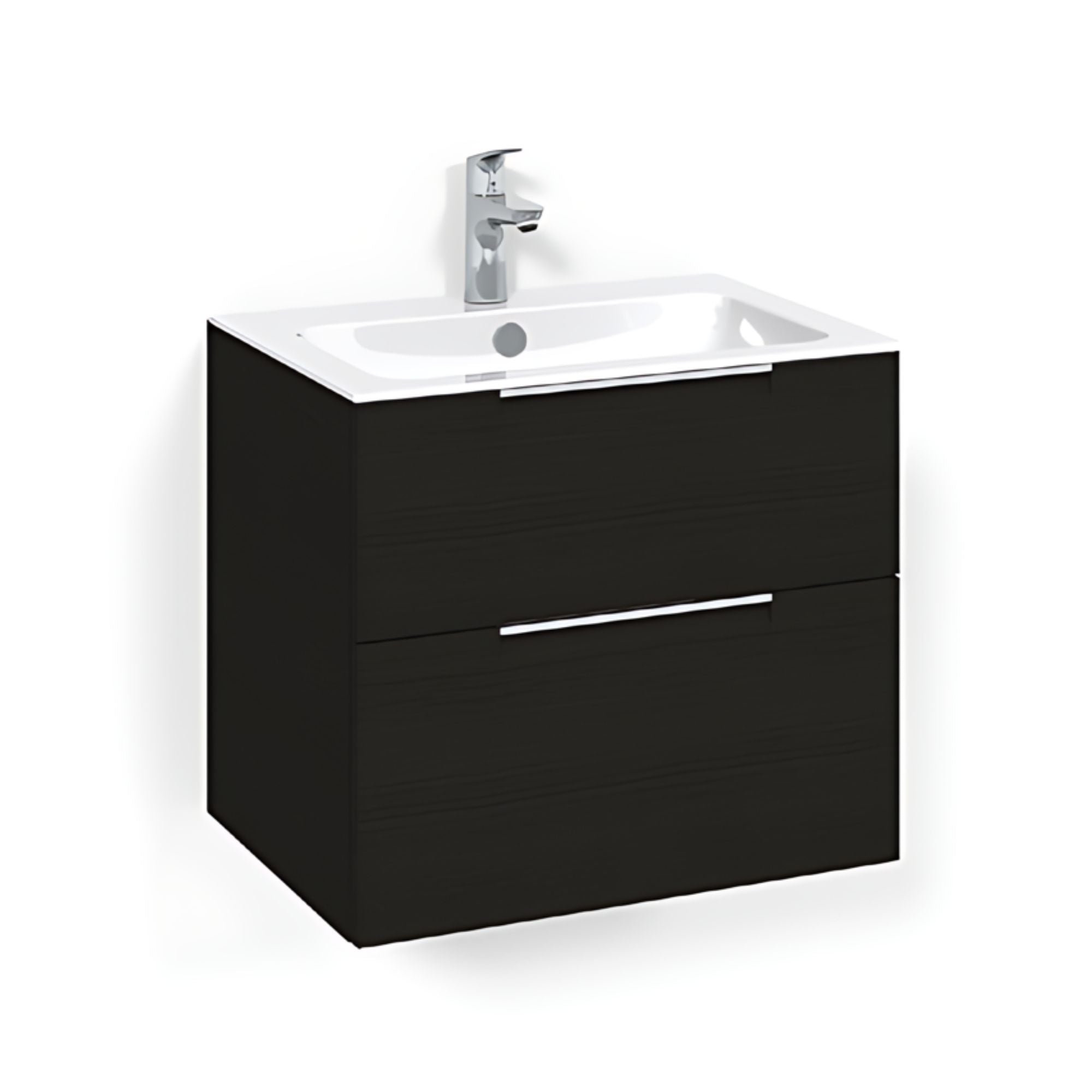 Macro Design CROWN Grip Servantskap 2 skuff - med LIGHT servant Svart eik / 60cm / Light 8 Macro Design Servantskap BUN-FSK60SSL8