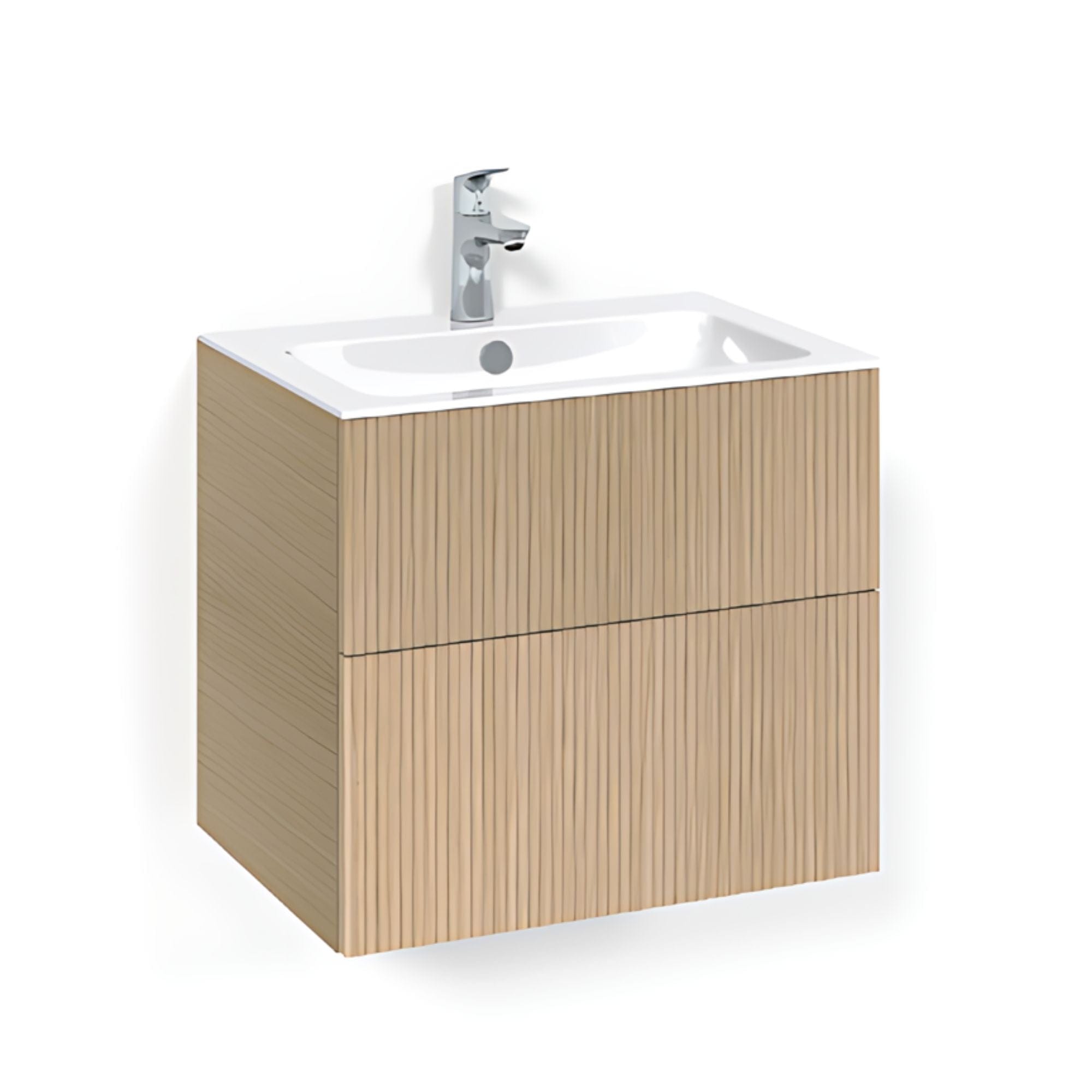 Macro Design CROWN Line/Push-open Servantskap 2 skuff - med LIGHT servant Eik / 60cm / Light 8 Macro Design Servantskap BUN-FSK60ELL8