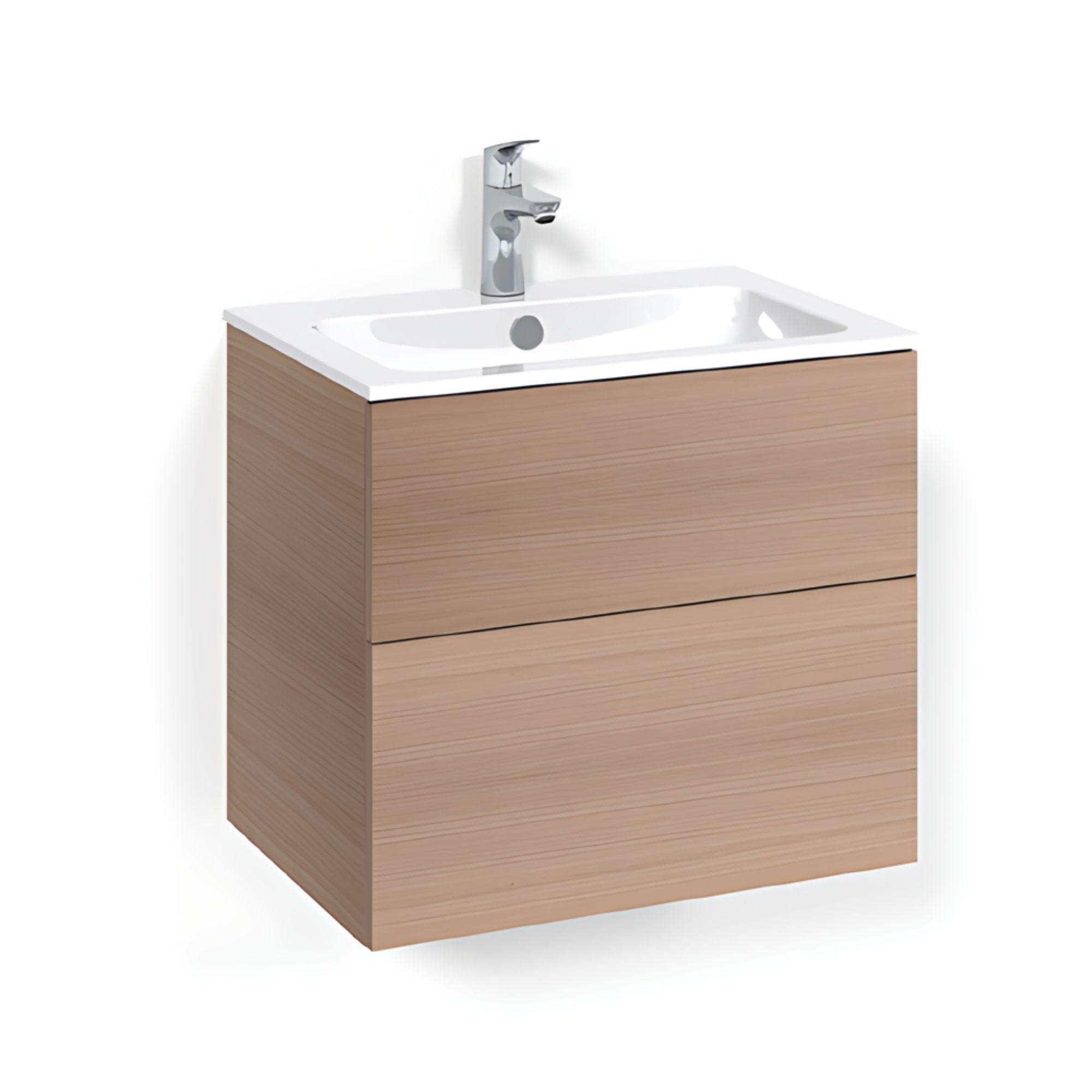 Macro Design CROWN Plain/Push-open Servantskap 2 skuff - med LIGHT servant Eik / 60cm / Light 14 Macro Design Servantskap BUN-FSK60EPL14