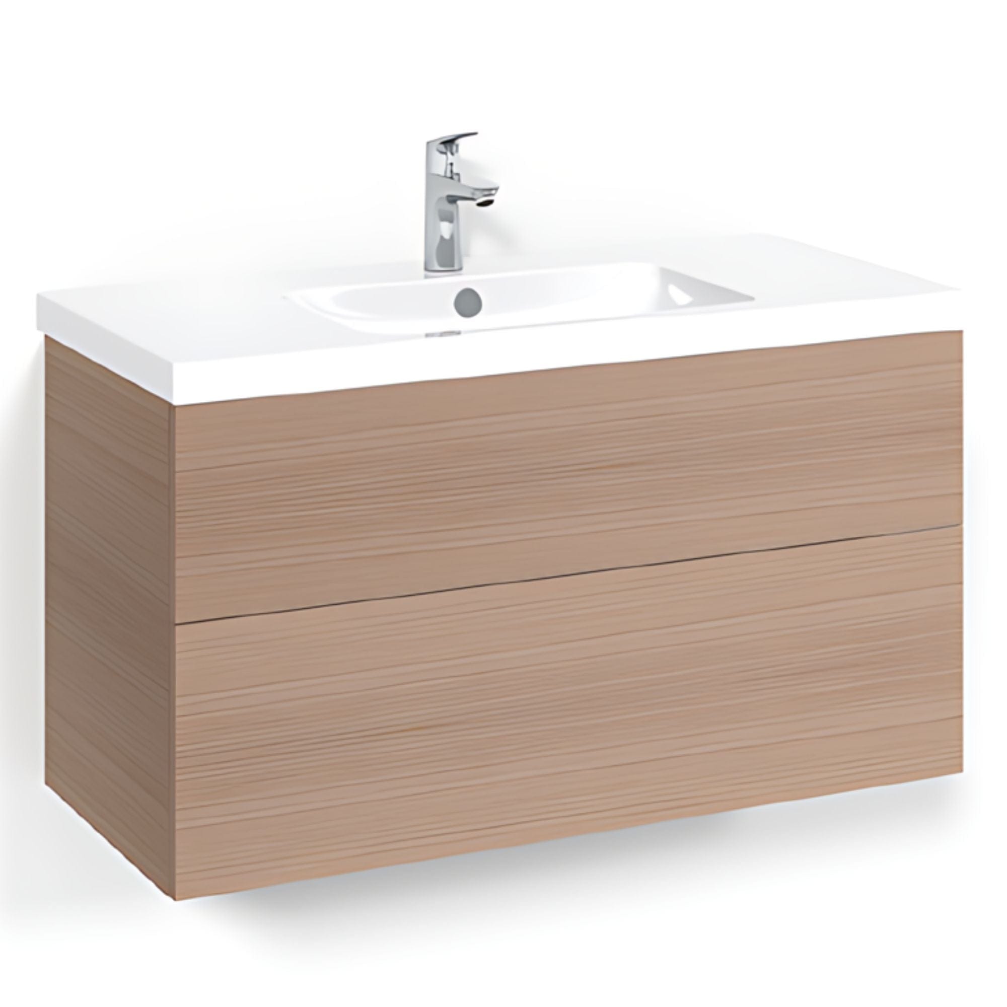 Macro Design CROWN Plain Servantskap 2 skuff - med LIGHT servant Eik / 100cm / Light 45 Macro Design Servantskap BUN-FSK100EPL45