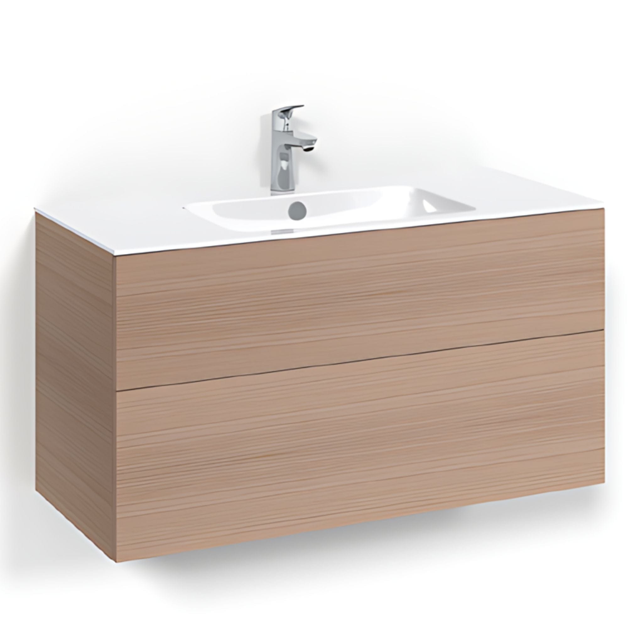 Macro Design CROWN Plain Servantskap 2 skuff - med LIGHT servant Eik / 100cm / Light 8 Macro Design Servantskap BUN-FSK100EPL8