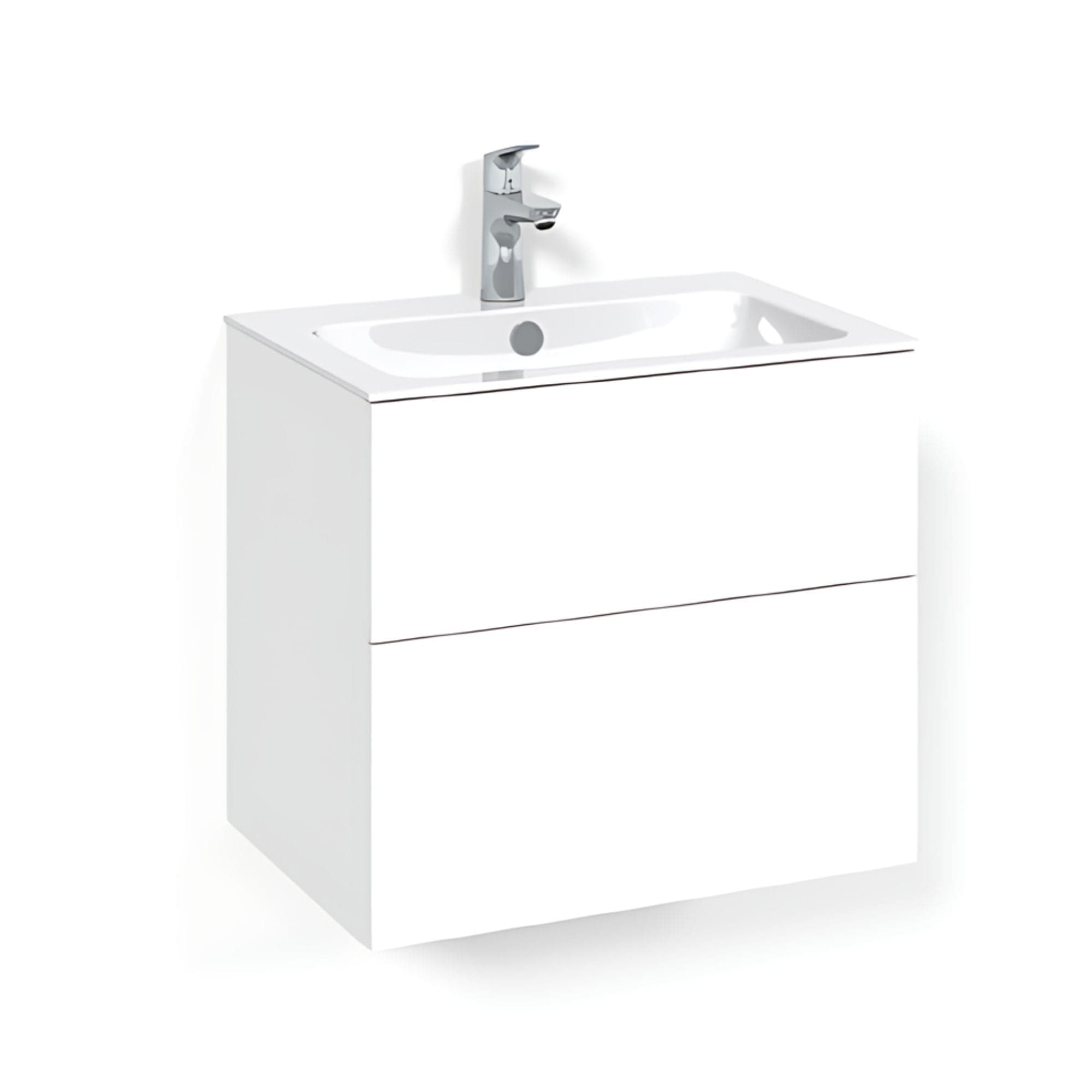 Macro Design CROWN Plain Servantskap 2 skuff - med LIGHT servant Hvit / 60cm / Light 8 Macro Design Servantskap BUN-FSK60VPL8