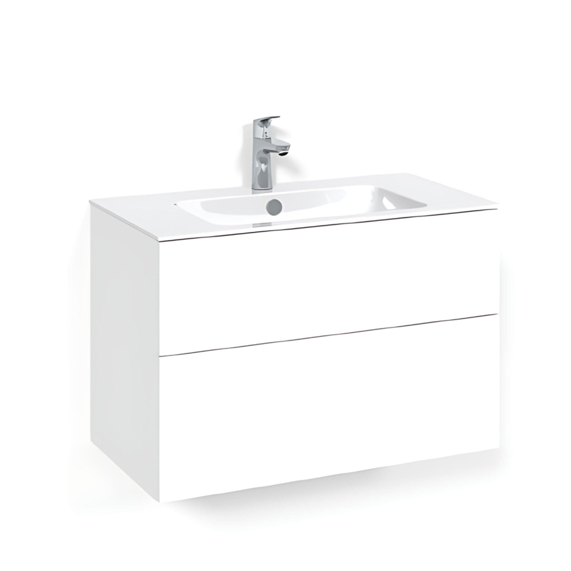 Macro Design CROWN Plain Servantskap 2 skuff - med LIGHT servant Hvit / 80cm / Light 8 Macro Design Servantskap BUN-FSK80VPL8