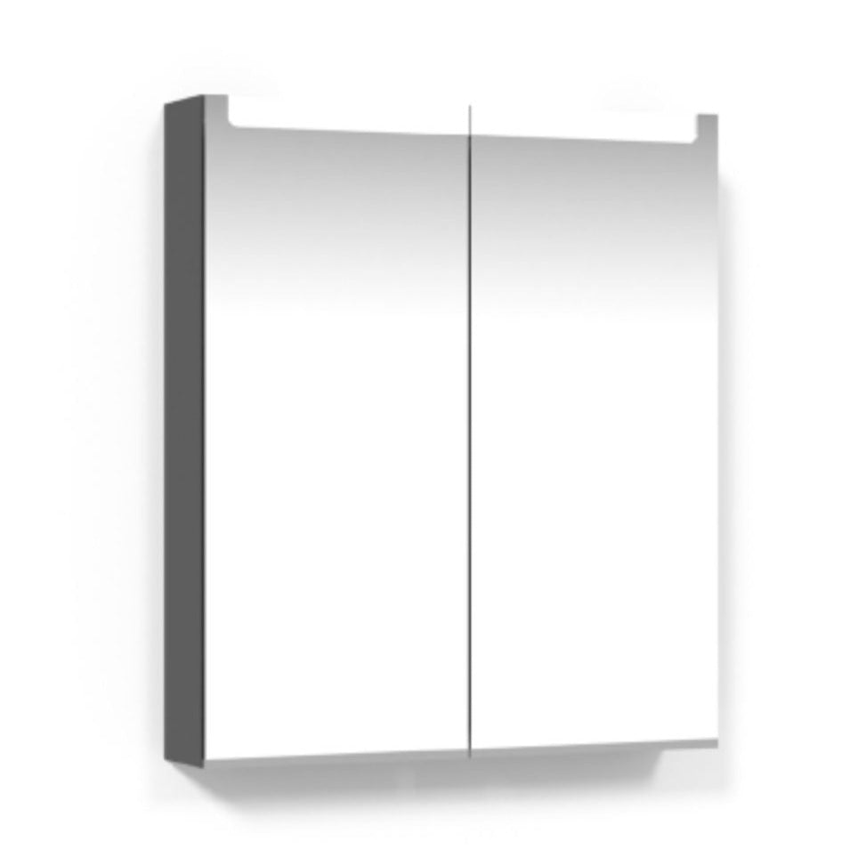 Macro Design CROWN Speilskap Innfelt belysning med 2 dør Antrasitt / 60cm Macro Design Speilskap GRO-FCS60ABIF