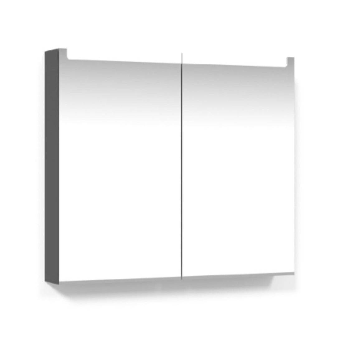 Macro Design CROWN Speilskap Innfelt belysning med 2 dør Antrasitt / 80cm Macro Design Speilskap GRO-FCS80ABIF