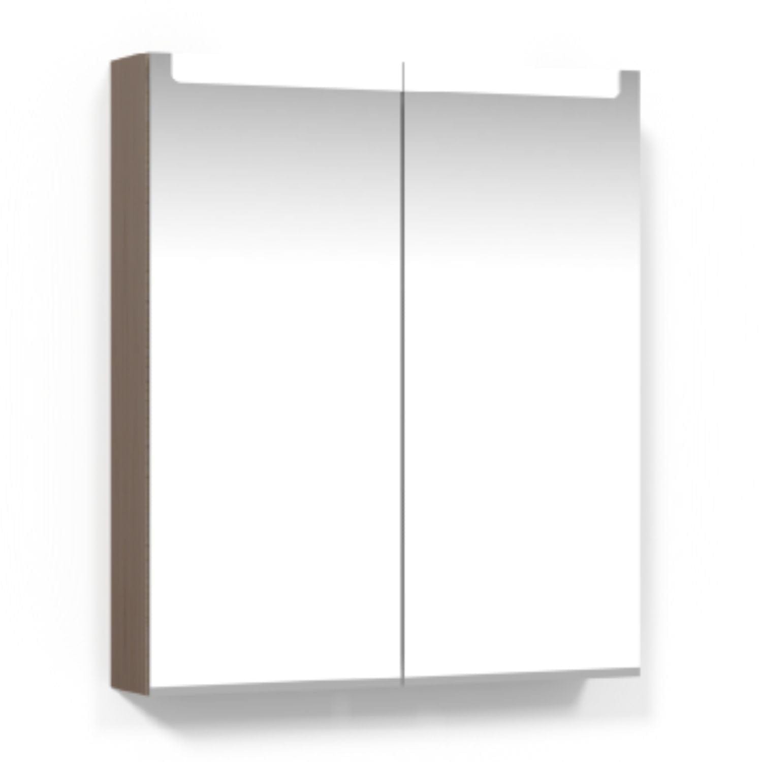 Macro Design CROWN Speilskap Innfelt belysning med 2 dør Brun ask / 60cm Macro Design Speilskap GRO-FCS60BBIF