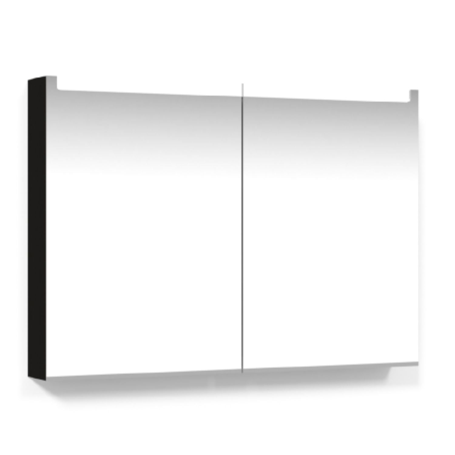 Macro Design CROWN Speilskap Innfelt belysning med 2 dør Svart eik / 100cm Macro Design Speilskap GRO-FCS100SBIF