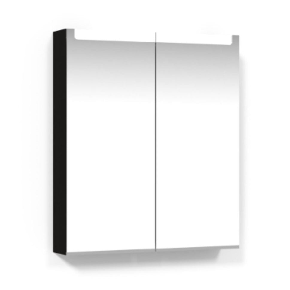 Macro Design CROWN Speilskap Innfelt belysning med 2 dør Svart eik / 60cm Macro Design Speilskap GRO-FCS60SBIF