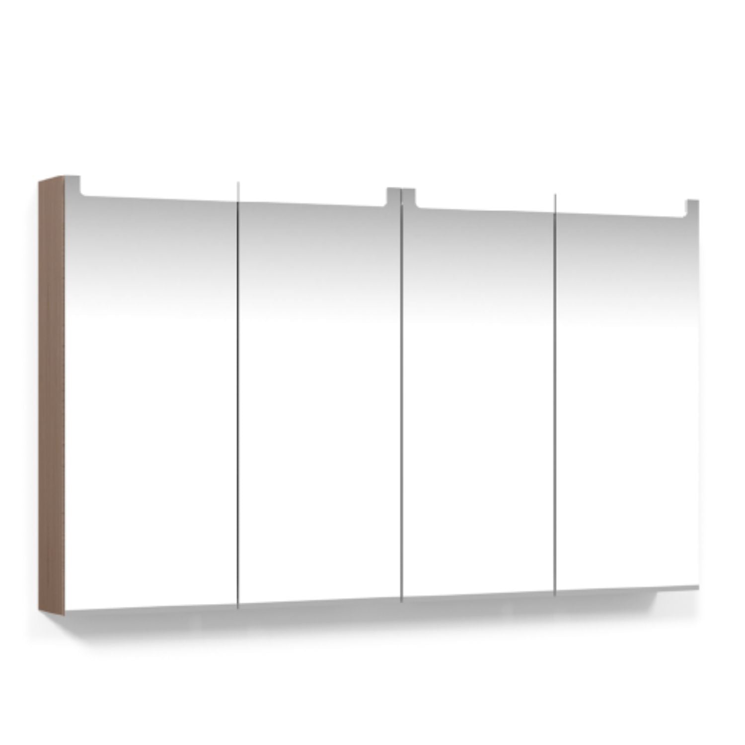 Macro Design CROWN Speilskap Innfelt belysning med 4 dør Eik / 120cm Macro Design Speilskap GRO-FCS120EBIF