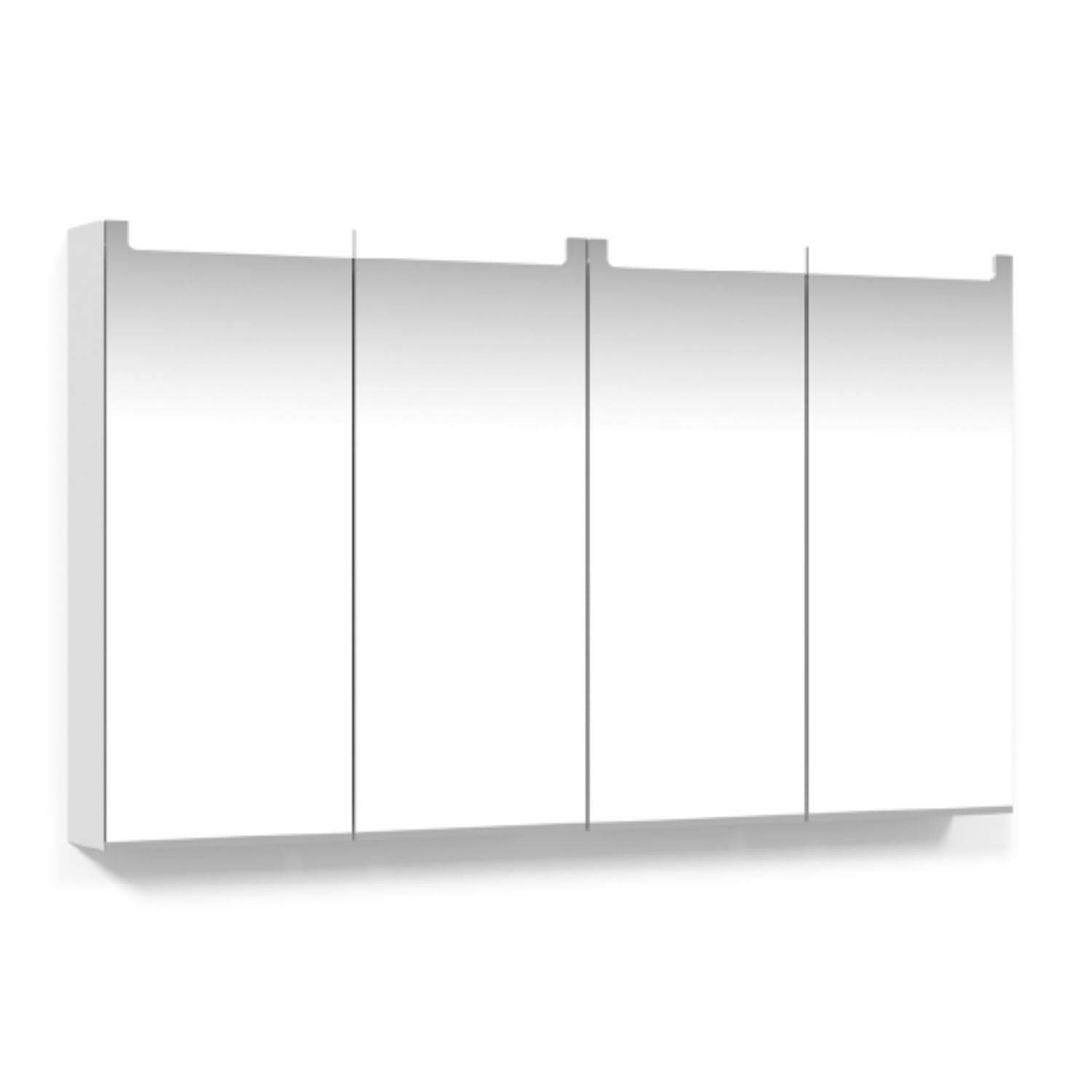 Macro Design CROWN Speilskap Innfelt belysning med 4 dør Hvit / 120cm Macro Design Speilskap GRO-FCS120VBIF