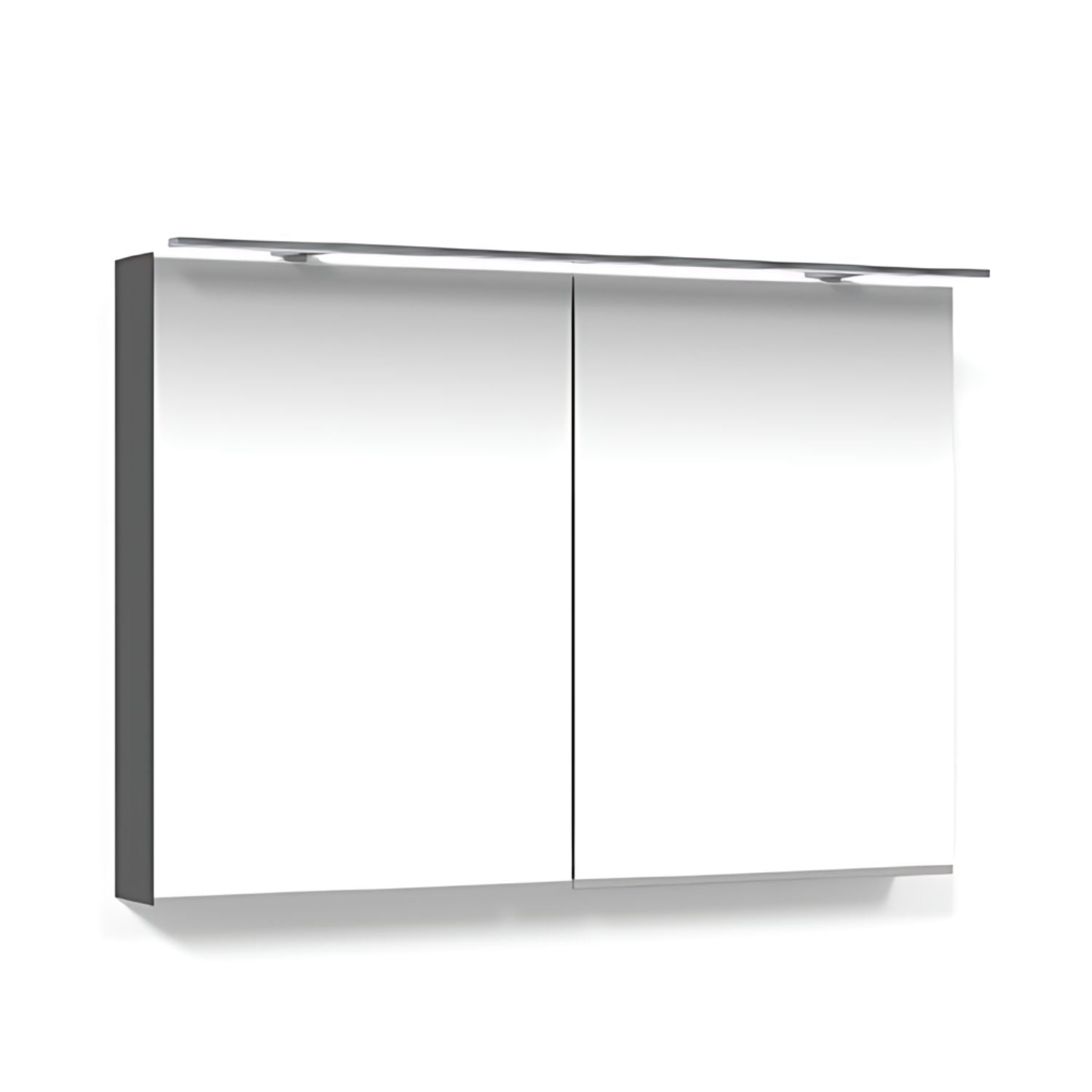 Macro Design CROWN Speilskap Rampe-belysning med 2 dør Antrasitt / 100cm Macro Design Speilskap GRO-FCS100ABRL