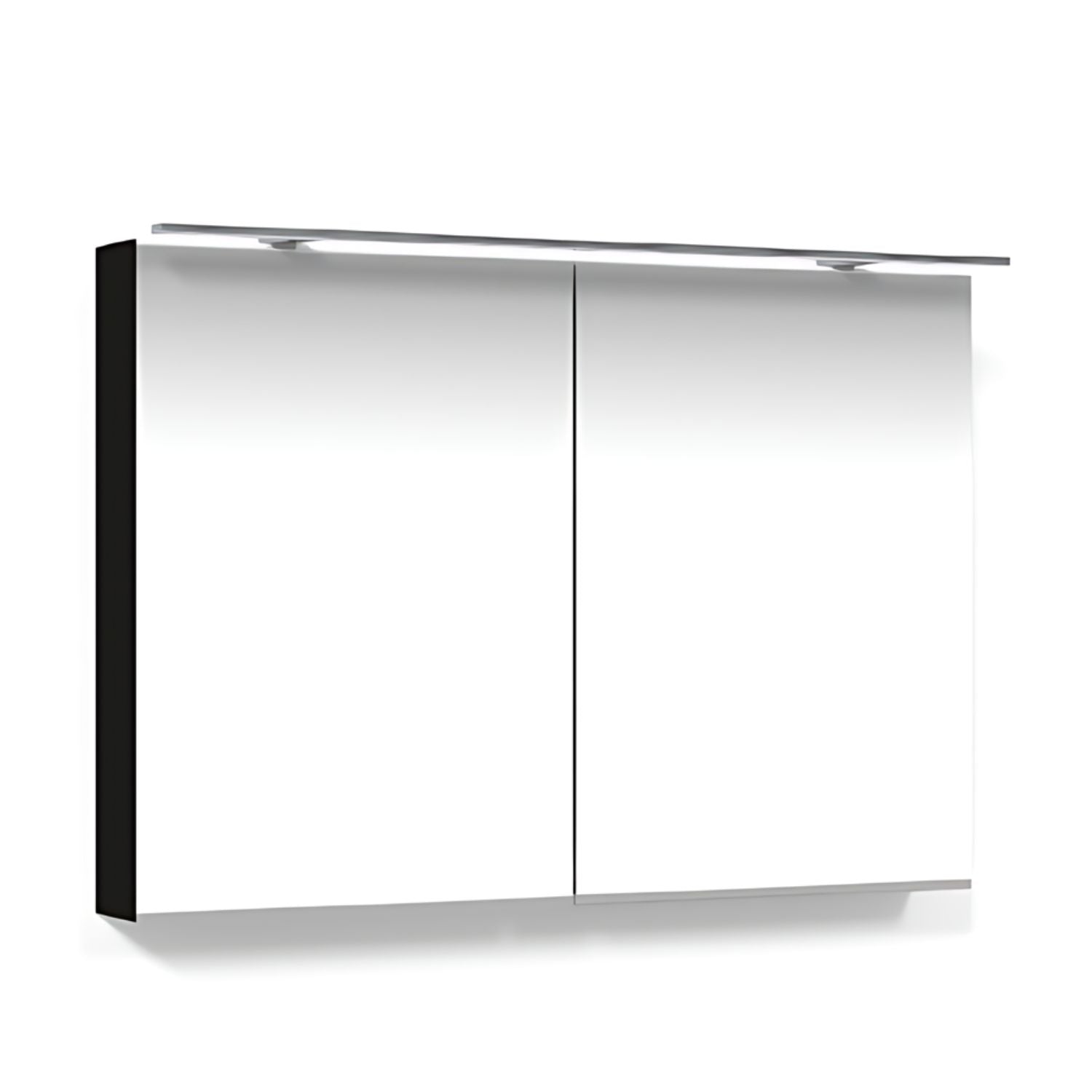 Macro Design CROWN Speilskap Rampe-belysning med 2 dør Svart / 100cm Macro Design Speilskap GRO-FCS100SBRL