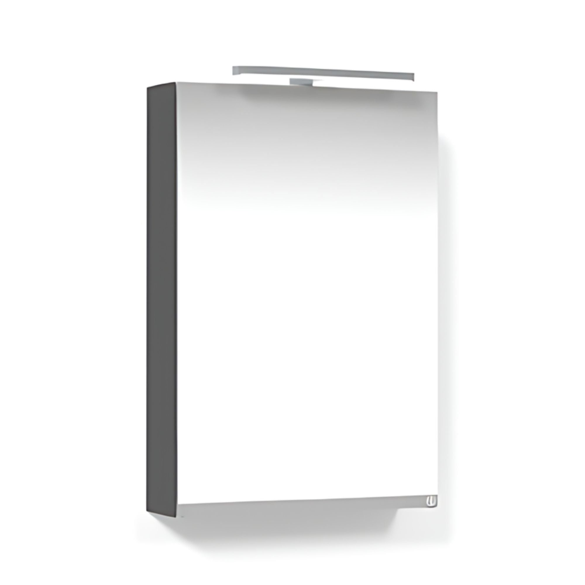 Macro Design CROWN Speilskap T-belysning Antrasitt / 45cm / Høyre hengslet Macro Design Speilskap GRO-FCS45HABAL