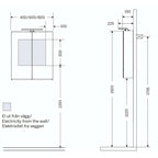 Macro Design CROWN Speilskap T-belysning med 2 dør