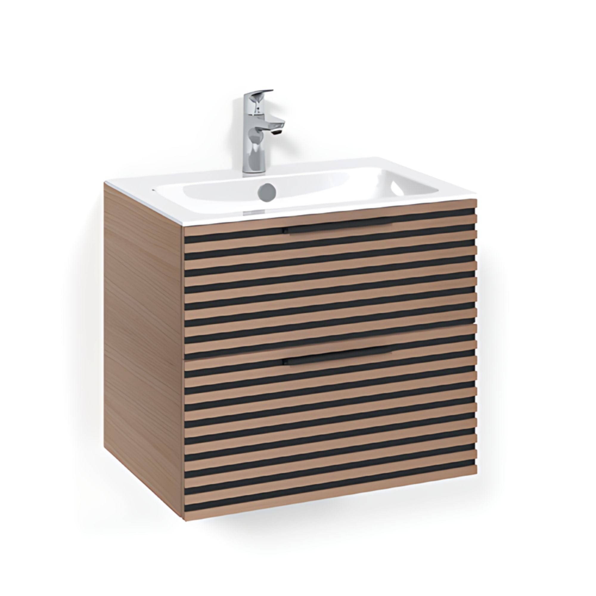 Macro Design CROWN Stripe Servantskap 2 skuff - med LIGHT servant Eik / 60cm / Light 8 Macro Design Servantskap