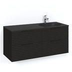 Macro Design CROWN Stripe Servantskap 4-skuff med Venstre Glasservant 120cm