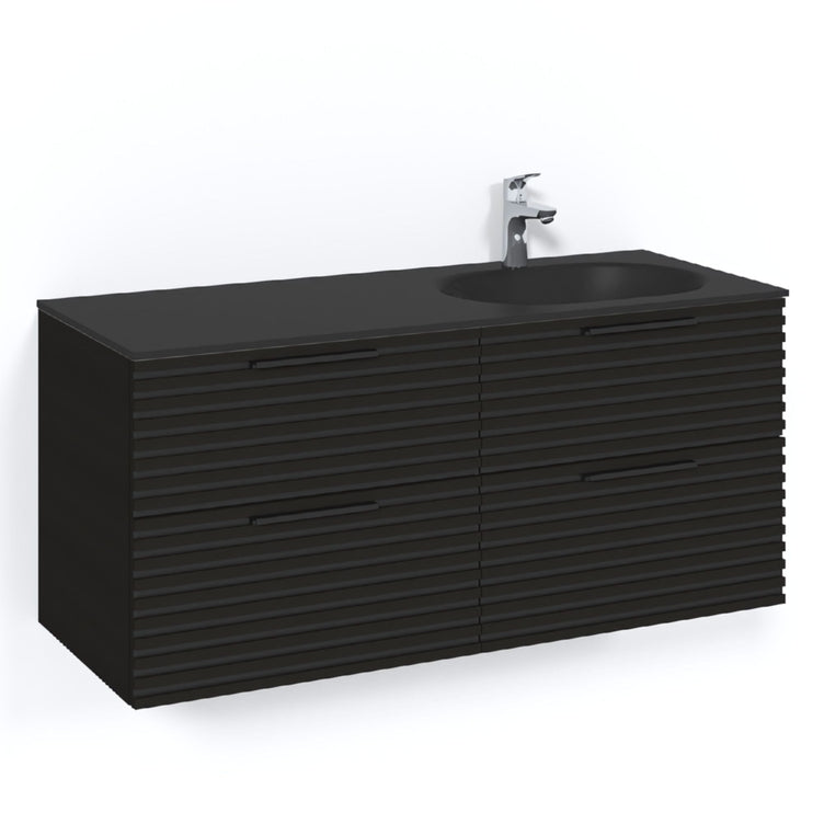 Macro Design CROWN Stripe Servantskap 4-skuff med Venstre Glasservant 120cm