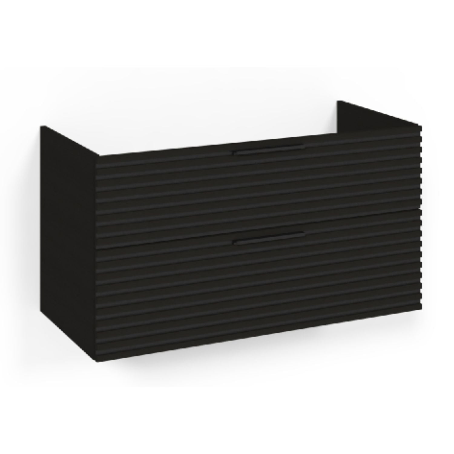 Macro Design CROWN Stripe Underskap Svart eik / 100cm Macro Design Sideskap bad GRO-FSK100SZ