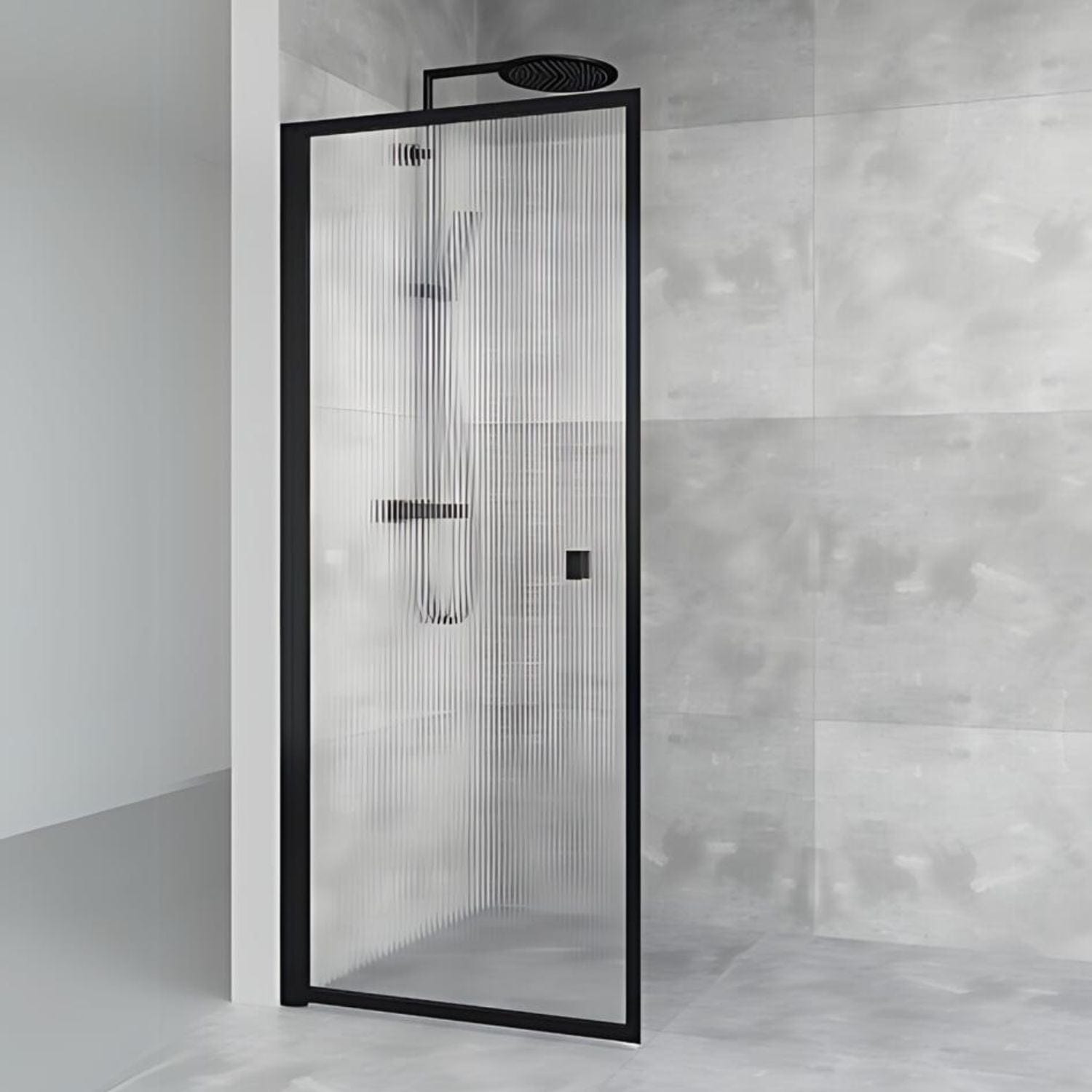 Macro Design Empire Dusjdør Svart matt / 78cm / Briljant linjeglass Macro Design Dusjdør BUN-DESKD78SLI