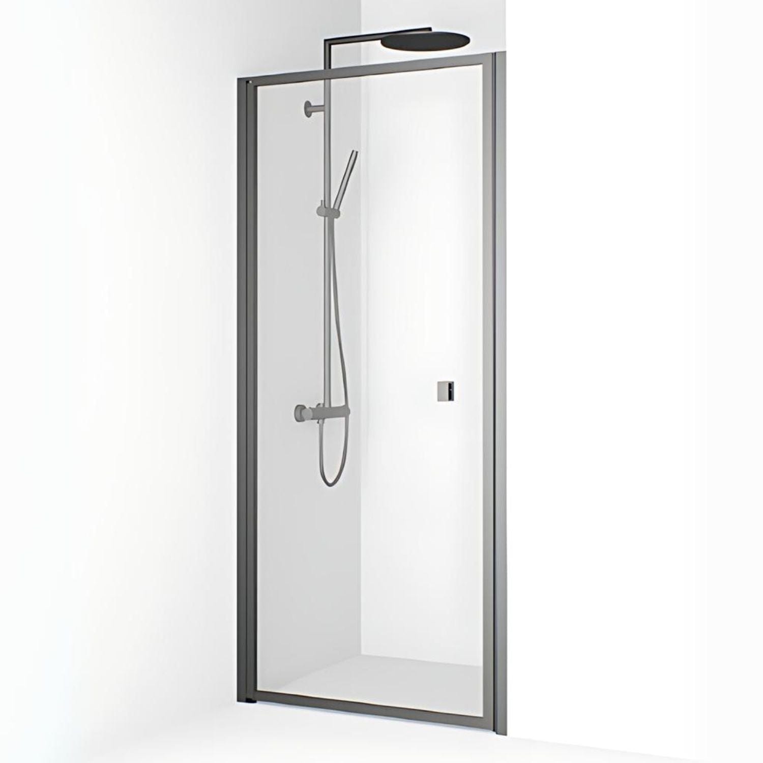 Macro Design Empire Nisjedusj Gunmetal / 82-85cm / Klart glass Macro Design Dusjnisje BUN-DENI82GKL