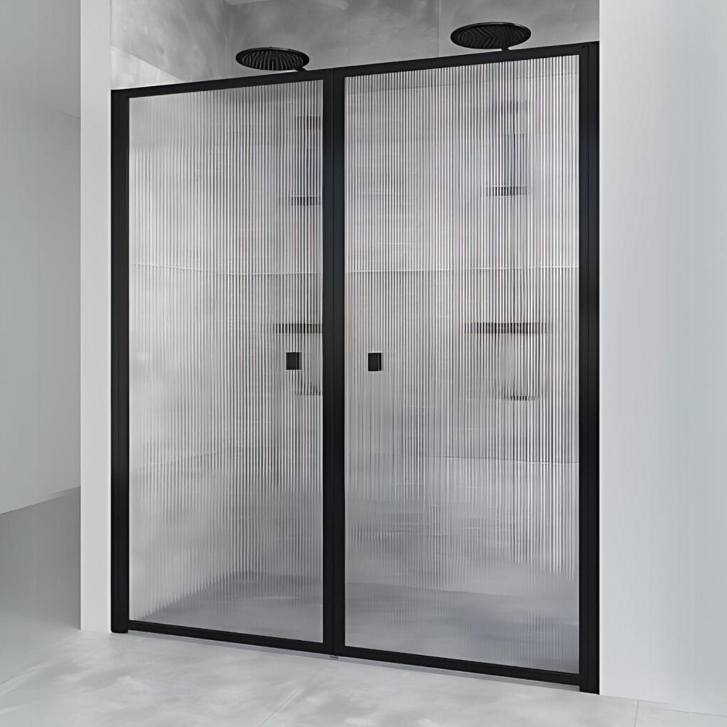 Macro Design Empire Nisjedusj Saloon Svart matt / 156-159cm / Briljant linjeglass Macro Design Dusjnisje BUN-DESA156SLI