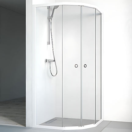 Macro Design FLOW Dusjhjørne Semi Hvit / 71x91cm / Klart glass Macro Design Dusjnisje BUN-DHFS79VKL