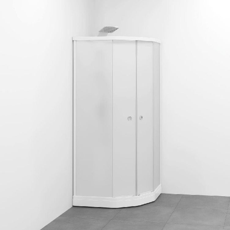 Macro Design FLOW Semi Dusjkabinett Innfelt Blandebatteri Ice