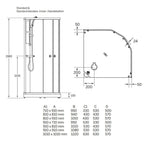 Macro Design FLOW Semi Dusjkabinett Standard Lav