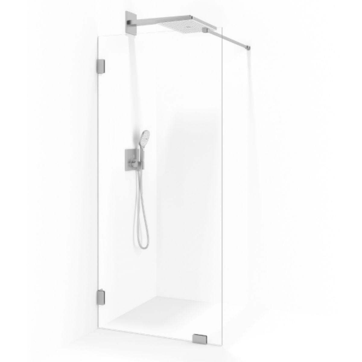 Macro Design Grace Dusj Skjermvegg Fast B70-100cm Briljant / Børstet / 70cm Macro Design Dusjvegg BUN-DSLVBO70KL