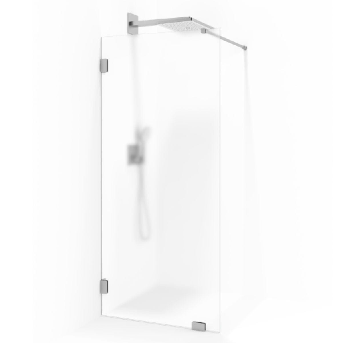 Macro Design Grace Dusj Skjermvegg Fast B70-100cm Briljant Ice / Børstet / 70cm Macro Design Dusjvegg BUN-DSLVBO70IC