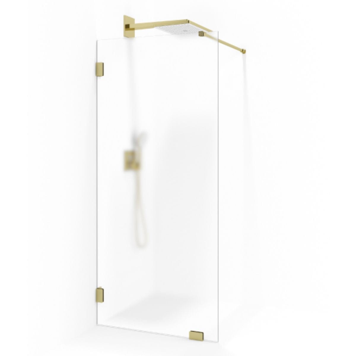Macro Design Grace Dusj Skjermvegg Fast B70-100cm Briljant Ice / Gull / 70cm Macro Design Dusjvegg GRO-DSLVD70IC