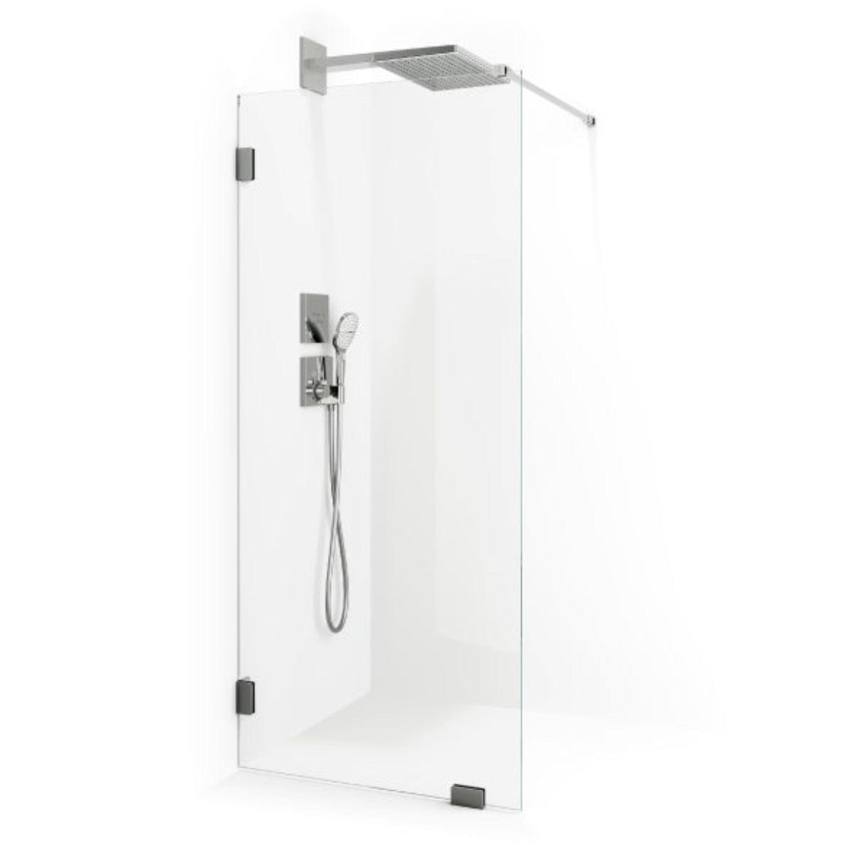 Macro Design Grace Dusj Skjermvegg Fast B70-100cm Klart glass / Krom / 70cm Macro Design Dusjvegg GRO-DSLVK70KLF