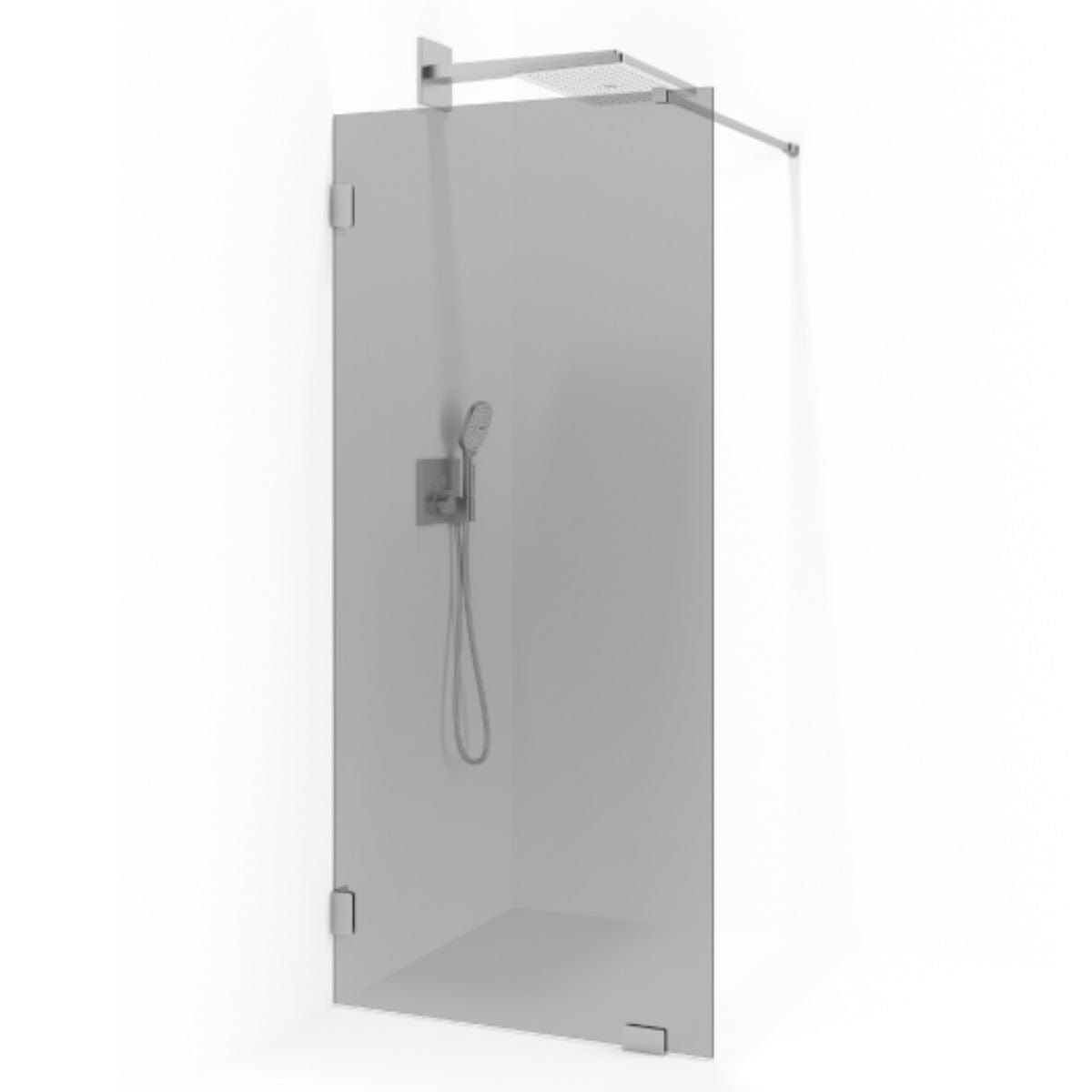 Macro Design Grace Dusj Skjermvegg Fast B70-100cm Tonet / Børstet / 70cm Macro Design Dusjvegg BUN-DSLVBO70TO