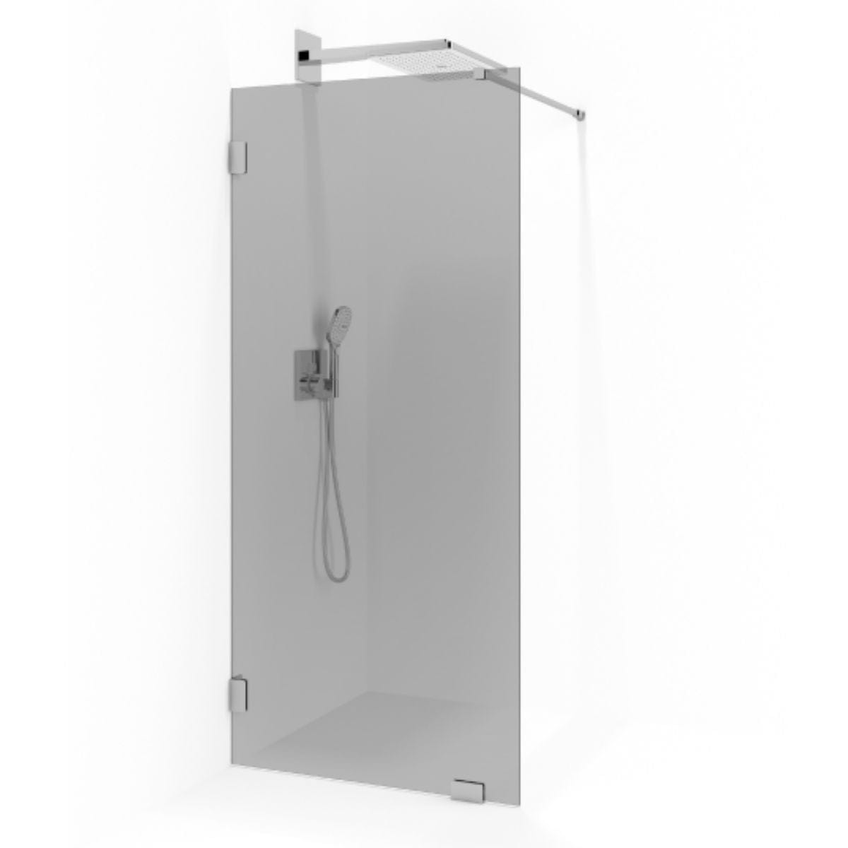 Macro Design Grace Dusj Skjermvegg Fast B70-100cm Tonet / Krom / 70cm Macro Design Dusjvegg GRO-DSLVK70TO