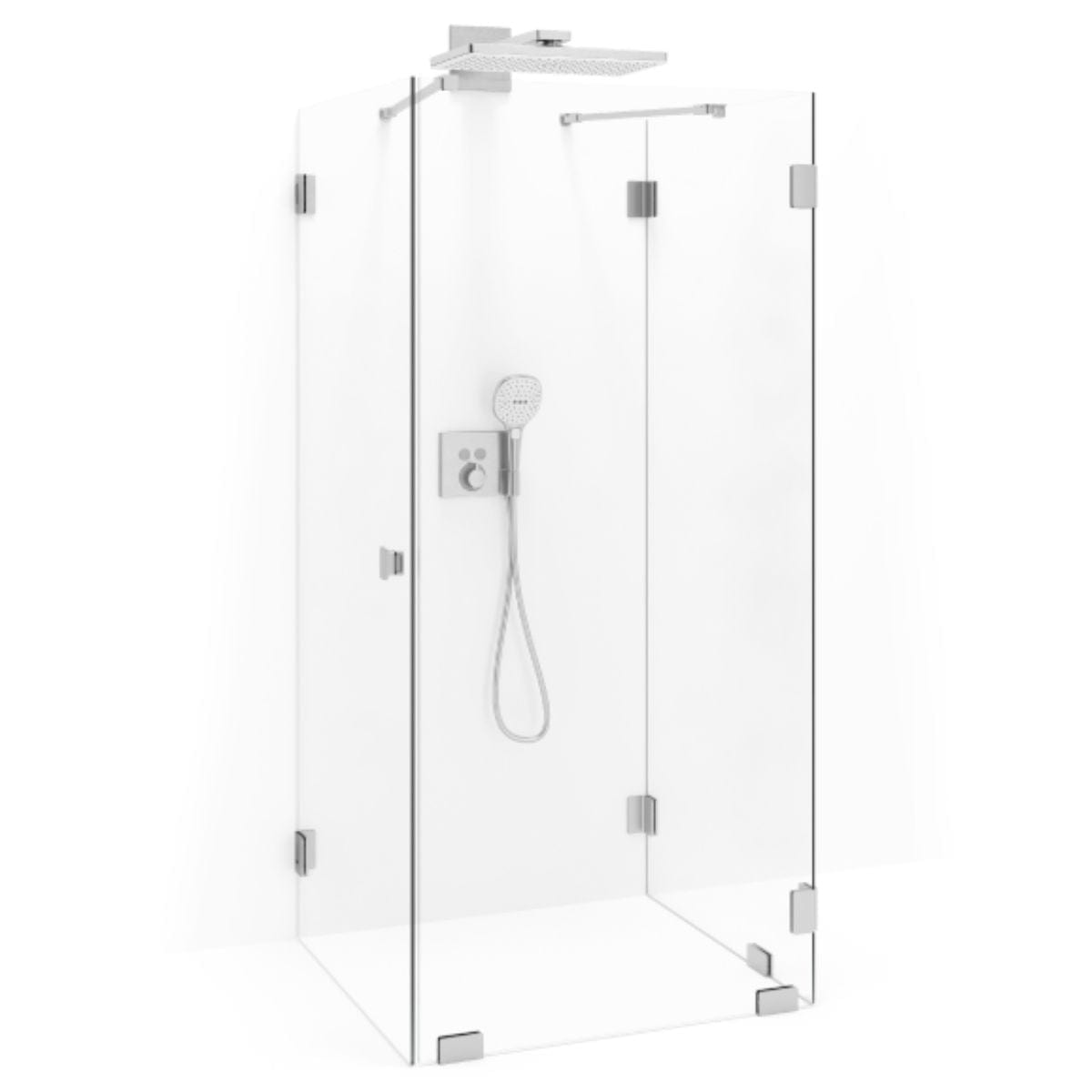 Macro Design Grace Dusj Spesial 10 Børstet / Briljant glass Macro Design Dusjnisje GRO-DSL10BOKLSPC