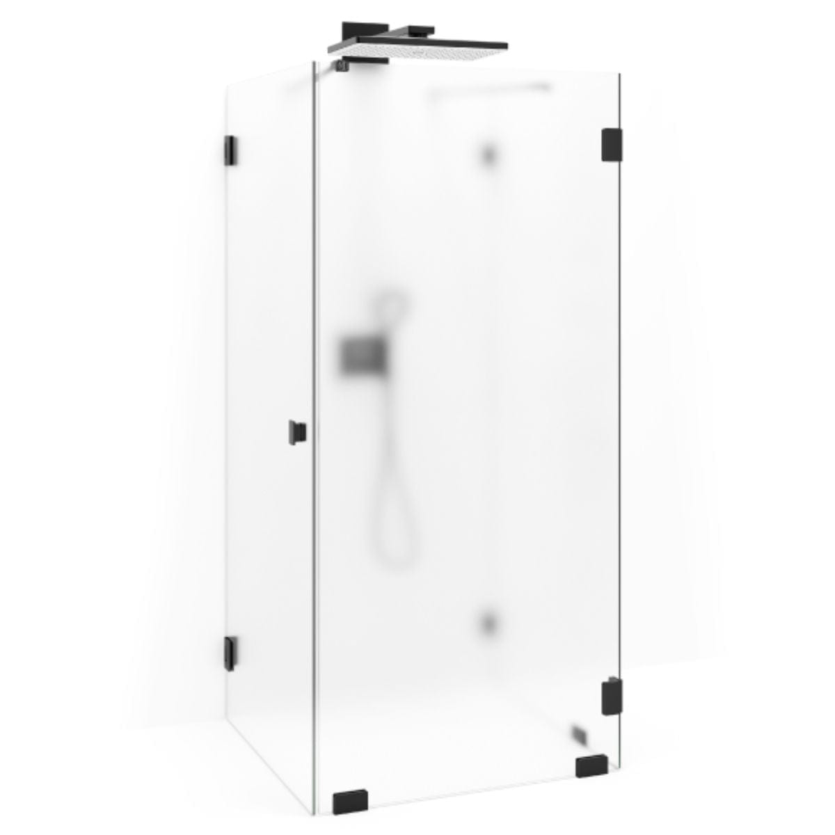 Macro Design Grace Dusj Spesial 10 Svart matt / Briljant ice glass Macro Design Dusjnisje GRO-DSL10MSICSPC