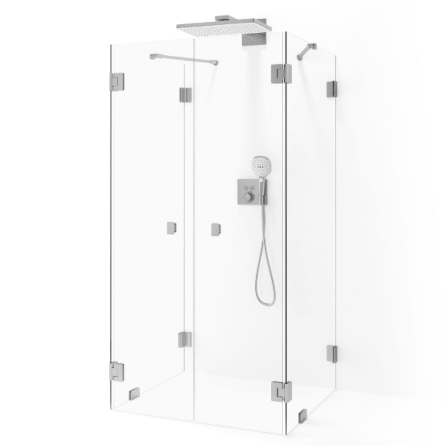 Macro Design Grace Dusj Spesial 13 Børstet / Briljant glass Macro Design Dusjnisje GRO-DSL13BOKLSPC