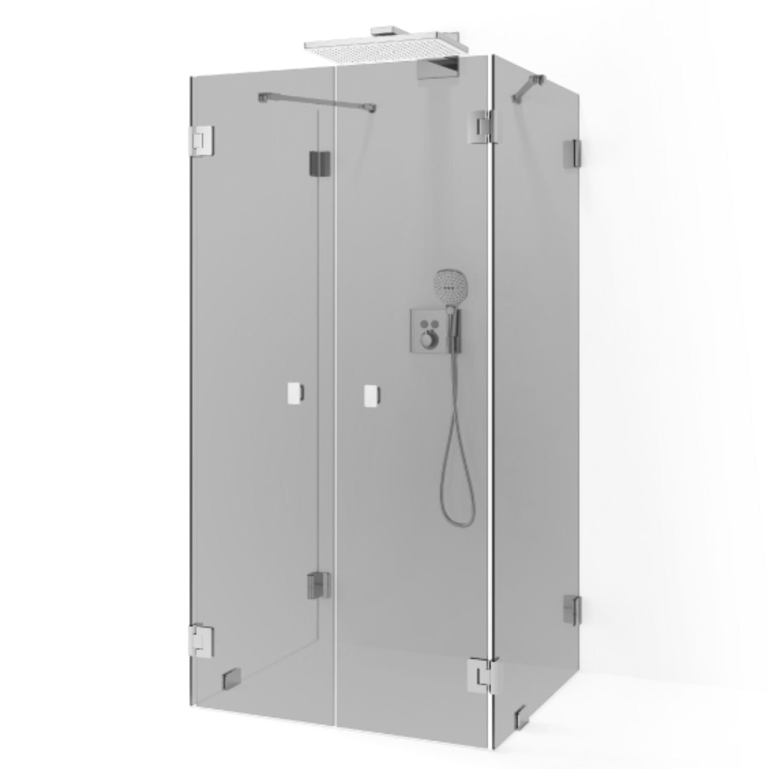 Macro Design Grace Dusj Spesial 13 Krom / Tonet glass Macro Design Dusjnisje GRO-DSL13KTOSPC