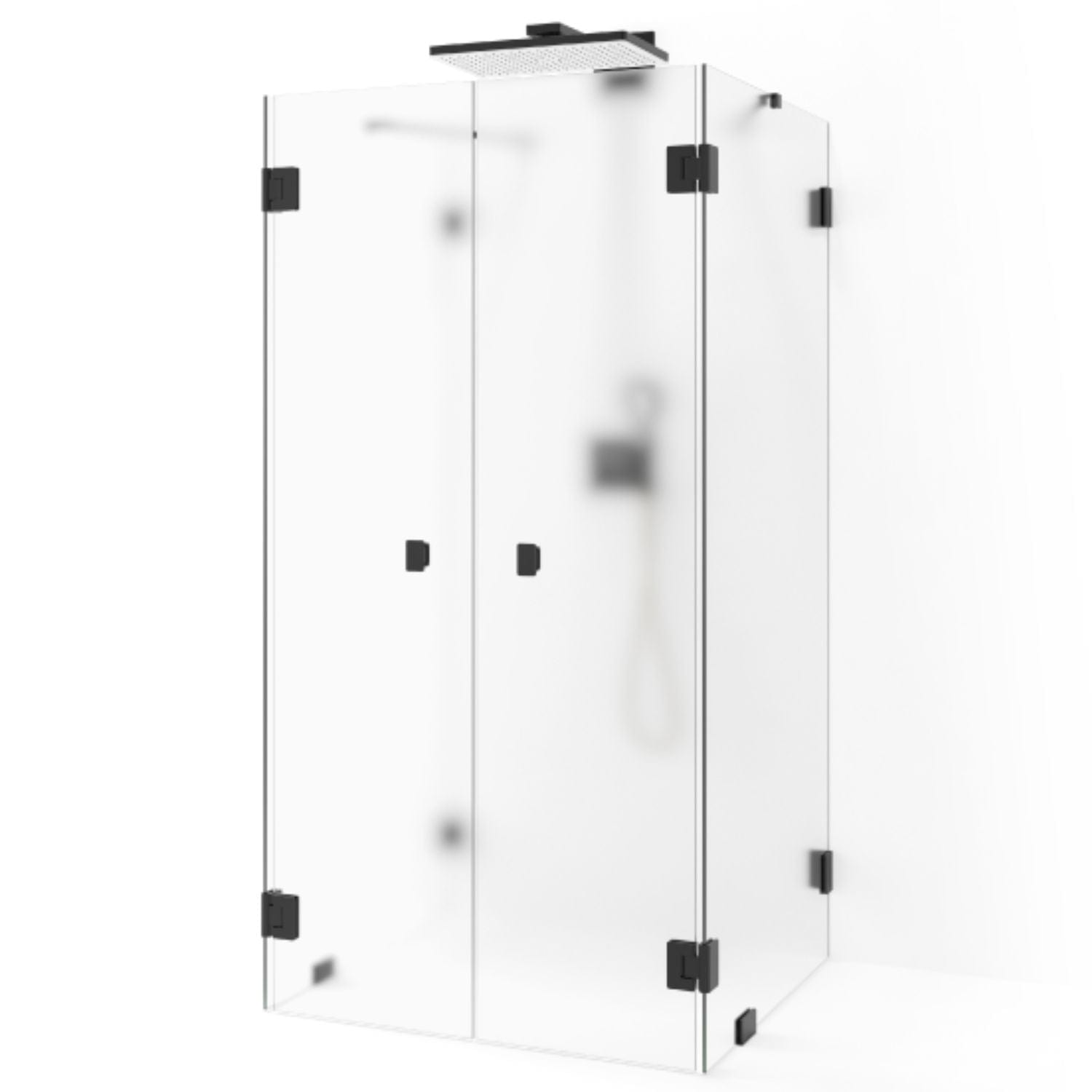 Macro Design Grace Dusj Spesial 13 Svart matt / Briljant ice glass Macro Design Dusjnisje GRO-DSL13MSICSPC