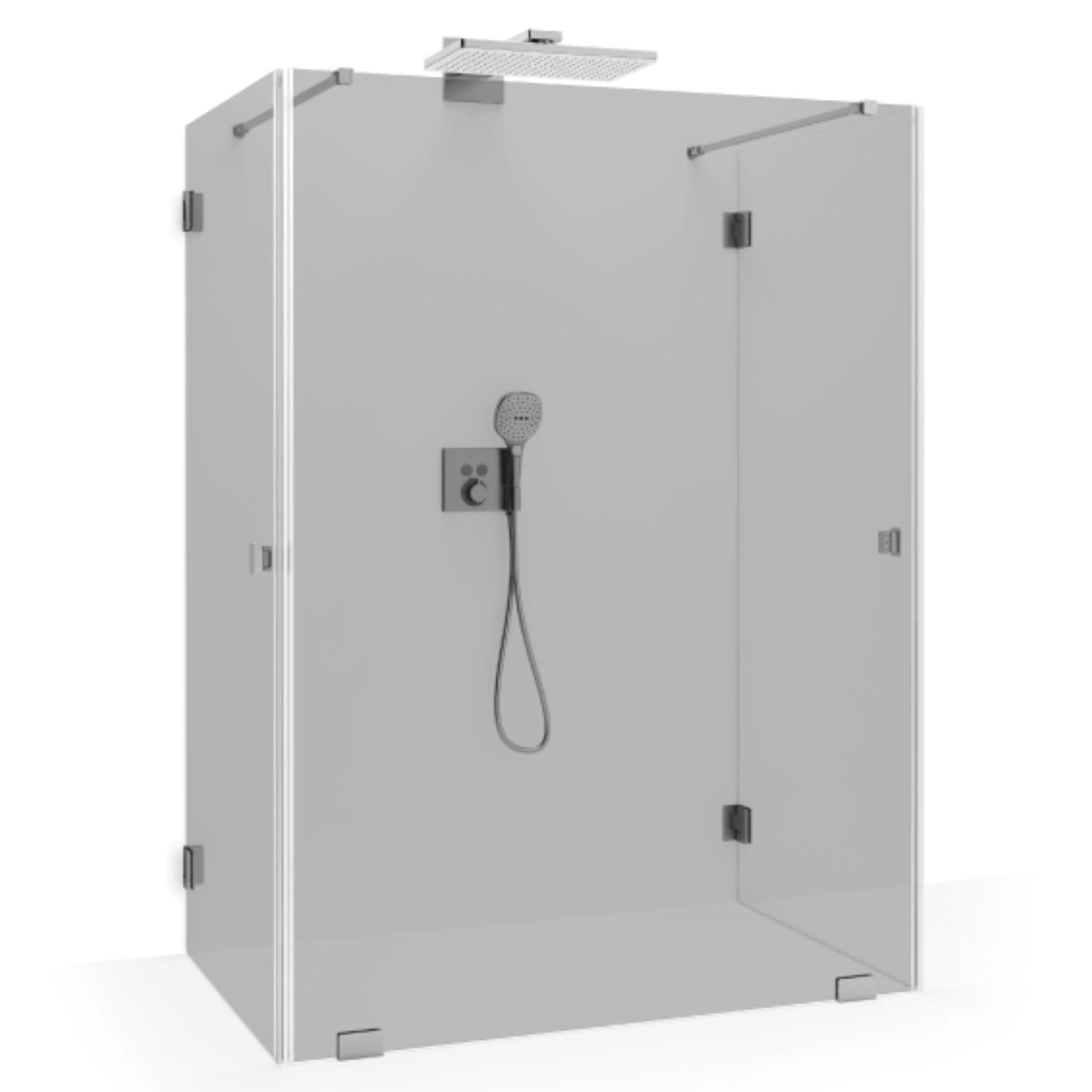 Macro Design Grace Dusj Spesial 4 Børstet / Tonet glass Macro Design Dusjvegg GRO-DSL4BOTOSPC