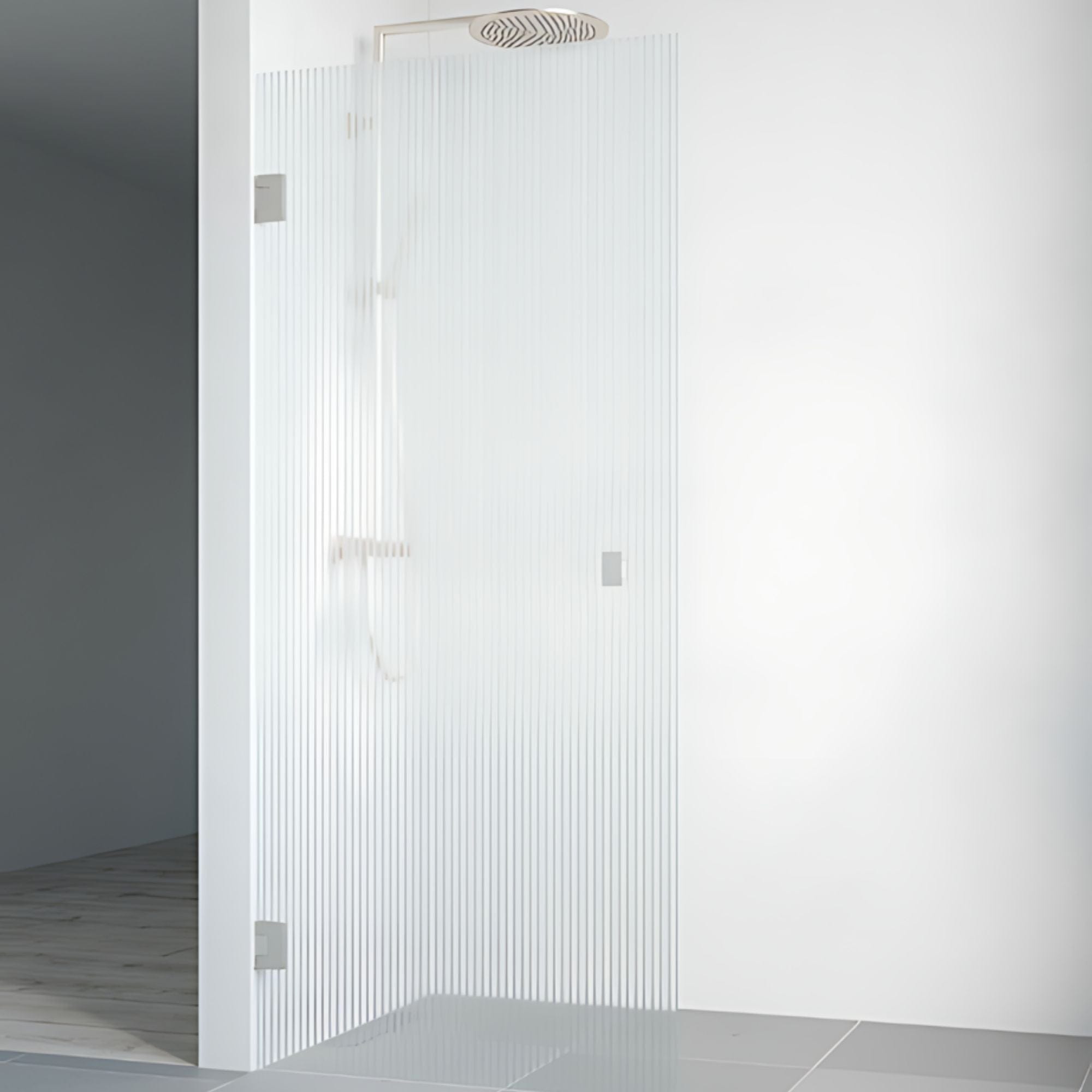 Macro Design Grace Dusjdør Rett B70-100cm Børstet / 70cm / Briljant linjeglass Macro Design Dusjdør BUN-DSLFIBO70LI