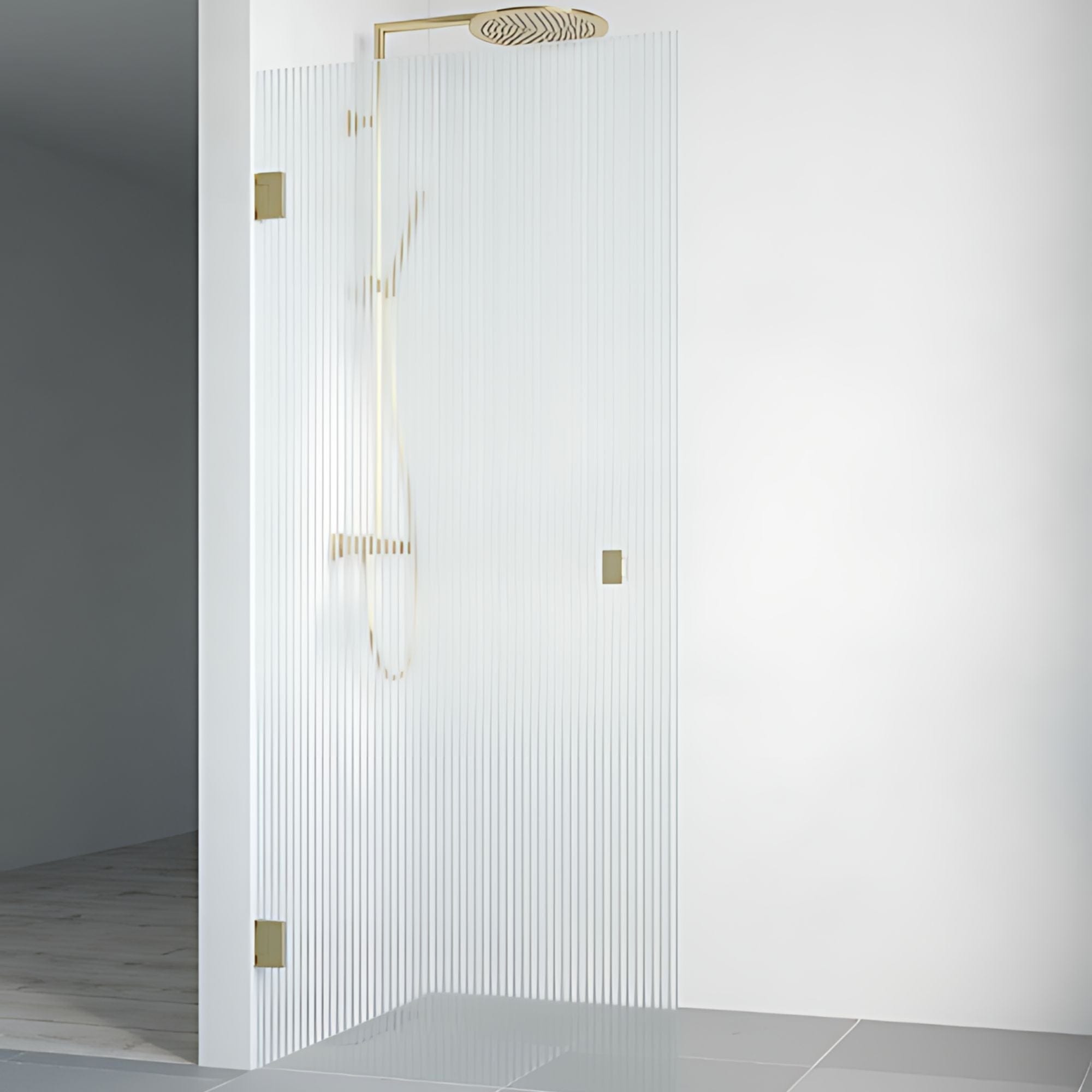Macro Design Grace Dusjdør Rett B70-100cm Gull / 70cm / Briljant linjeglass Macro Design Dusjdør BUN-DSLFID70LI