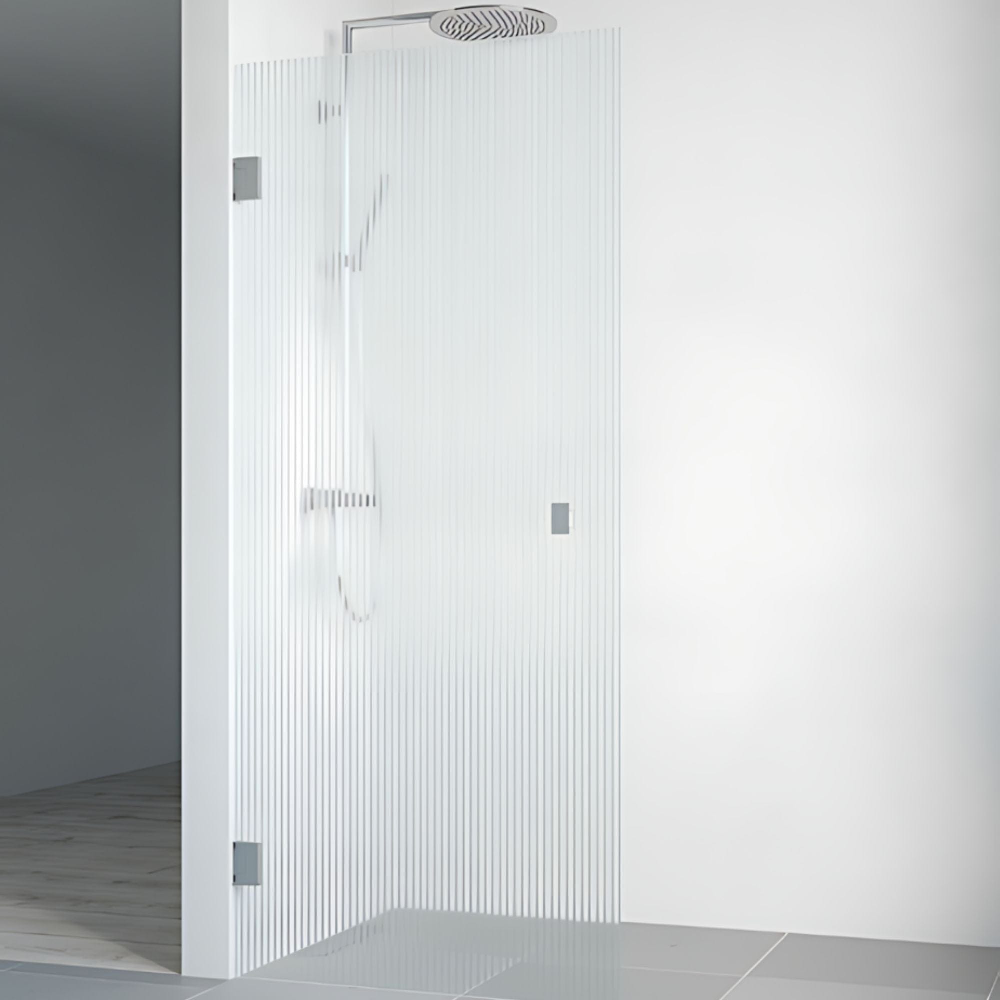 Macro Design Grace Dusjdør Rett B70-100cm Krom / 70cm / Briljant linjeglass Macro Design Dusjdør BUN-DSLFIK70LI