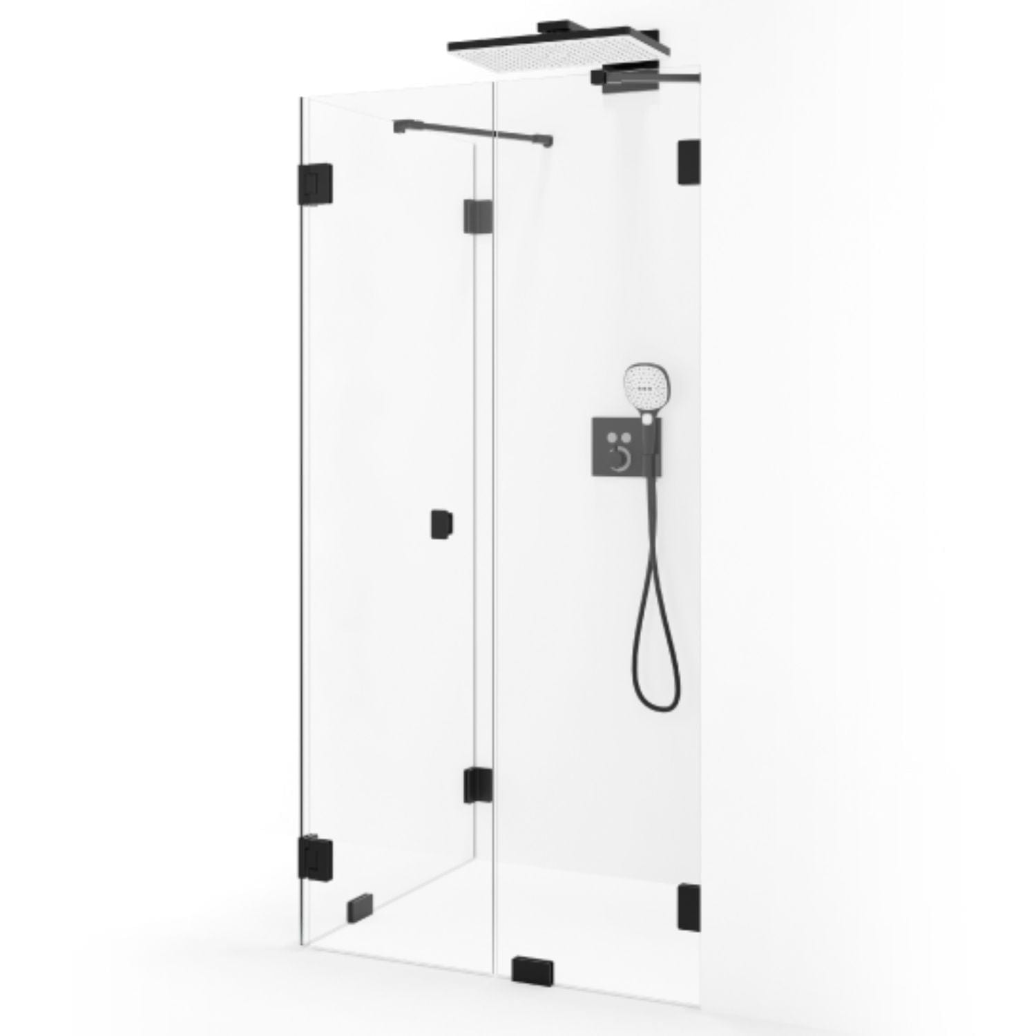 Macro Design Grace Dusjhjørne Spesial 14 Svart matt / Briljant glass Macro Design Dusjhjørne GRO-DSL14MSKLSPC